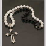 Мъжко колие от опал, турмалинов кварц и оникс