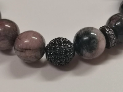 Гривна от турмалин и черен циркон - Image 2