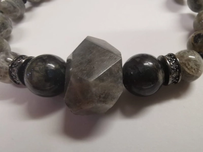 Гривна от лабрадорит и турмалин - Image 4