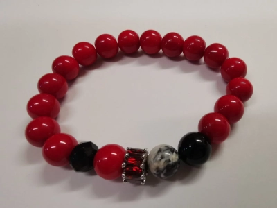 Гривна от перла майорка и циркон