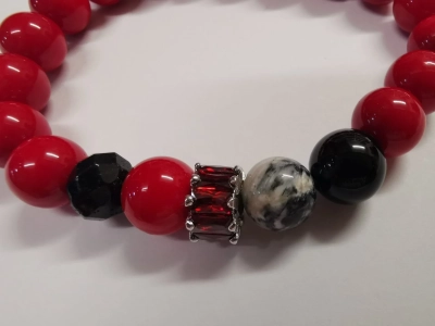 Гривна от перла майорка и циркон - Image 2