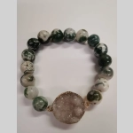 Гривна с друза и мъхов ахат