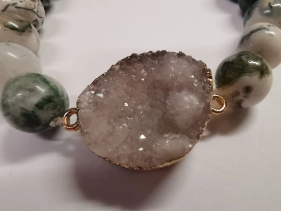 Гривна с друза и мъхов ахат - Image 2