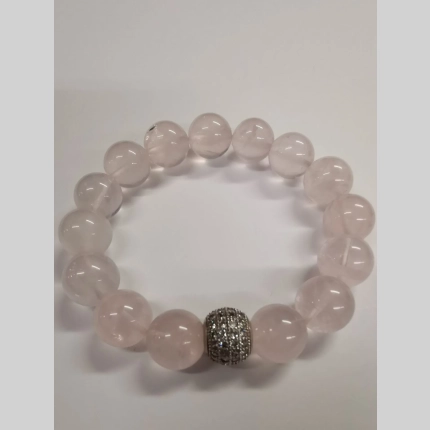 Гривна с розов кварц и циркон