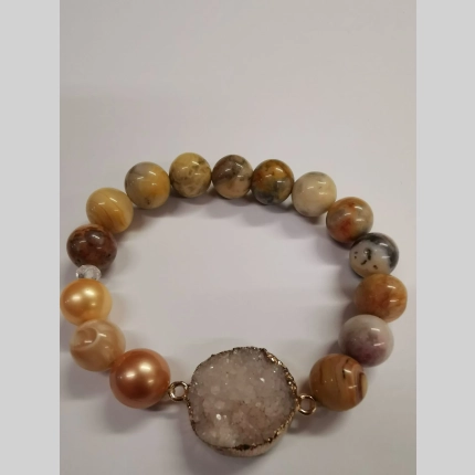 Гривна с друза и ахат