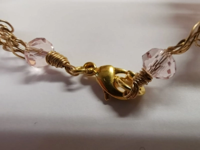 Плетена гривна от розов опал - Image 3