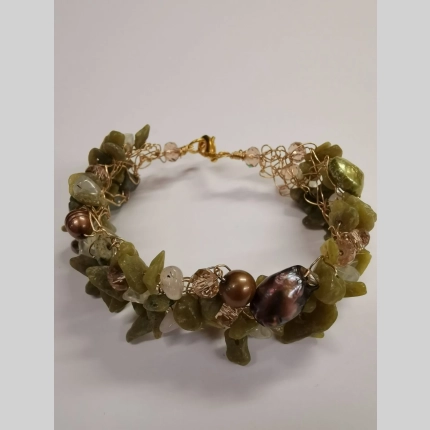 Плетена гривна от нефрит