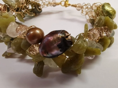 Плетена гривна от нефрит - Image 2