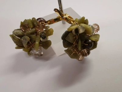 Плетени обеци от нефрит - Image 3