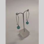 Обеци от стомана и син ахат