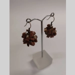 Плетени обеци от кафяв авантюрин