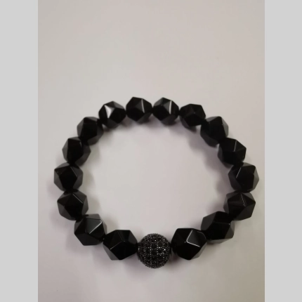 Гривна с оникс и циркон