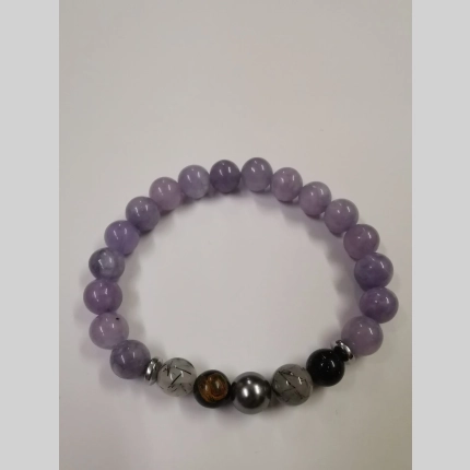 Гривна с аквамарин, авантюрин и турмалинов кварц