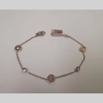 Гривна от розова стомана с циркони