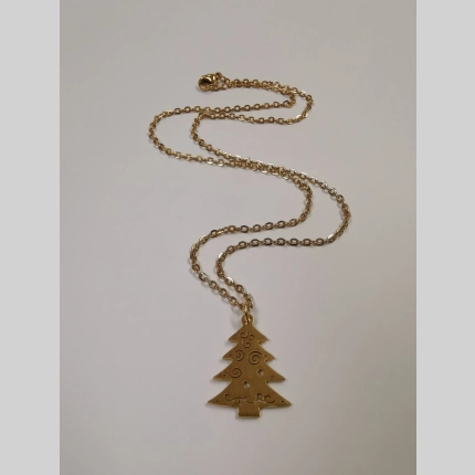 Стоманена висулка "Коледна елха"