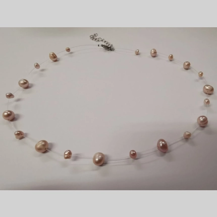 Колие на корда от перли "Роза"