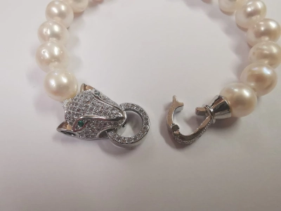 Гривна от перли "Сребърна пума" - Image 2