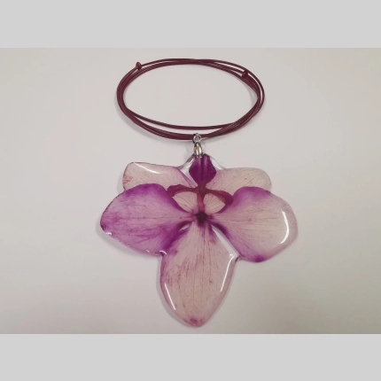 Колие от лилава Орхидея