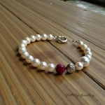 Дамска гривна от перли с рубин - Image 2