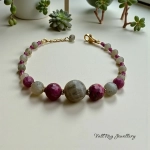 Дамска гривна с лабрадорит и рубин - Image 2