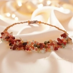 Плетено колие с естествени перли, карнеол и сардоникс