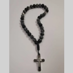 Броеница от обсидиан с кръст - Image 2