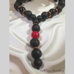 Мъжко колие с оникс и корали, с наплитане Шамбала - Image 3