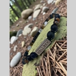 Гривна от огнен опал черен опал и питерсит - Image 3