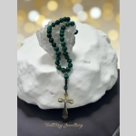 Броеница от естествен малахит